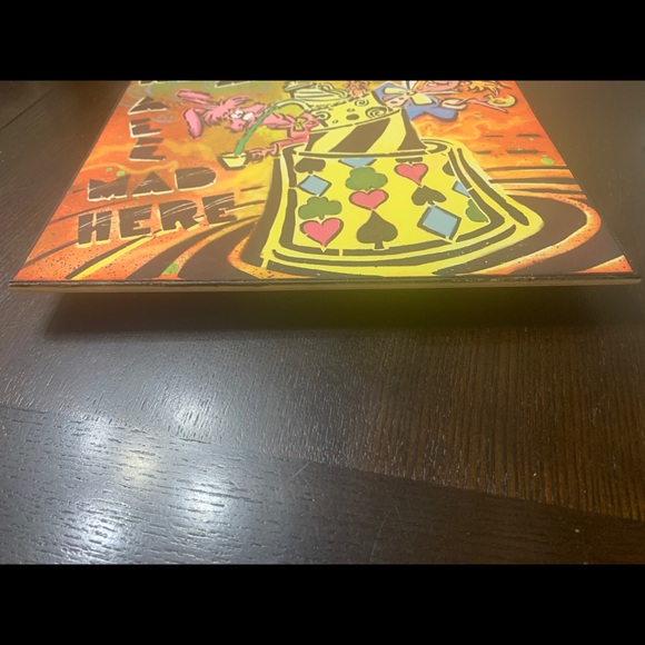 Alice in Wonderland Mad Hatter & Dormouse  Artwork on Wood - We’re All Mad Here - Picture 6 of 10